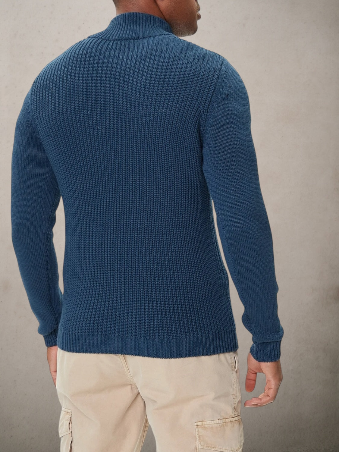 High-neck Sweater With Buttons Titan Avio