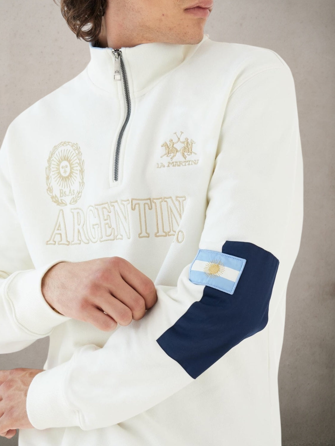 Half-zip Sweatshirt with patch - Battista