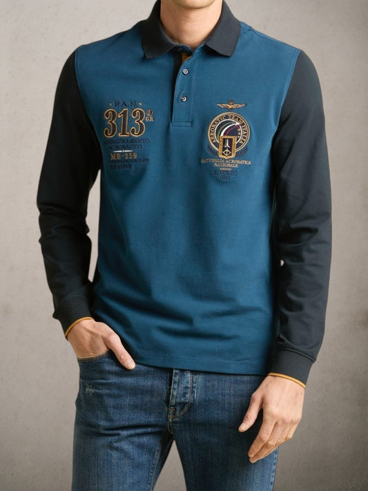 313 Embroidered Frecce Tricolori Navy polo shirt