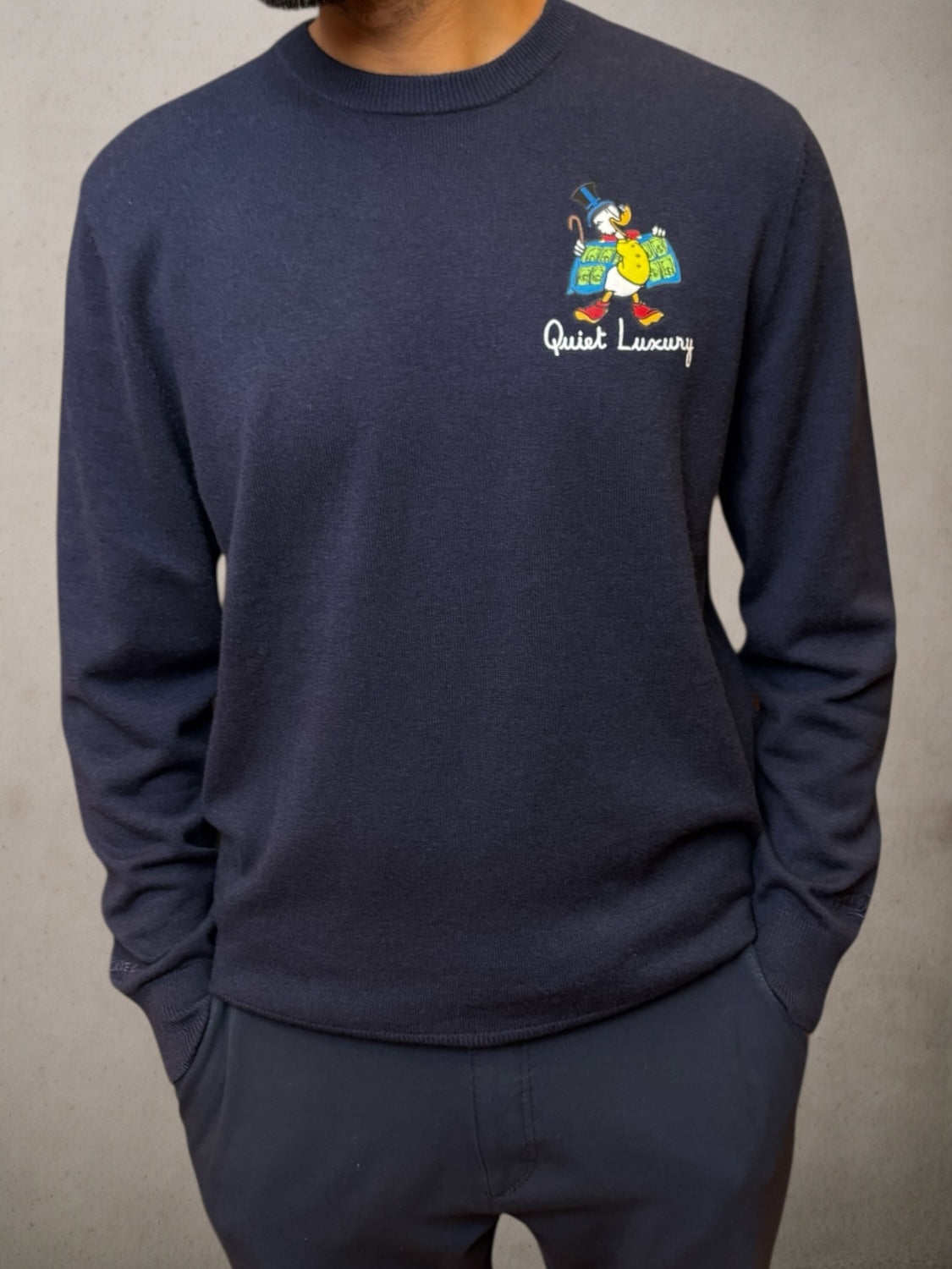 Crew Neck Sweater Uncle Scrooge Quiet Luxury