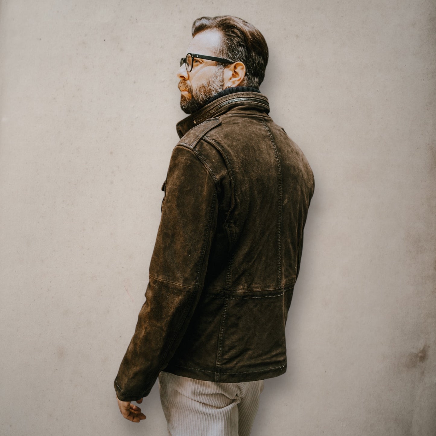 Suede Field Jacket VintagE Green Undergrowth