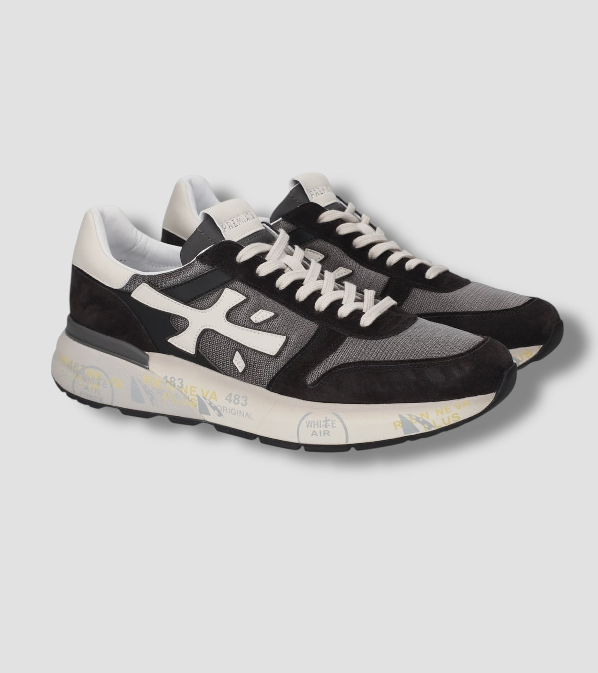 Sneakers Mick 8085 Grey Black - Vaturi