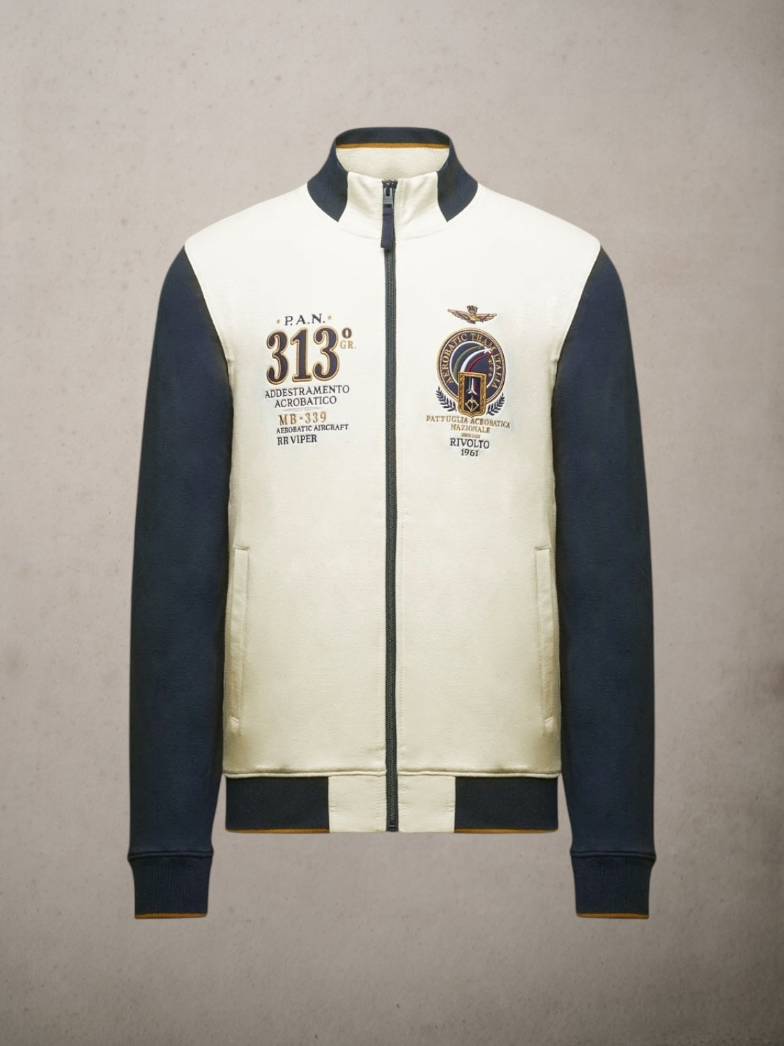 Frecce Tricolori Embroidered Sweatshirt Ice/Navy