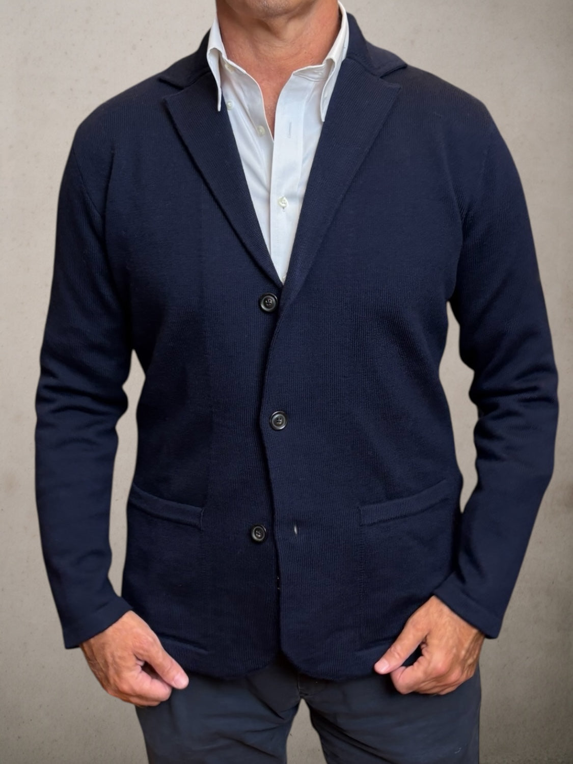 Ron Cardigan Jacket  Navy