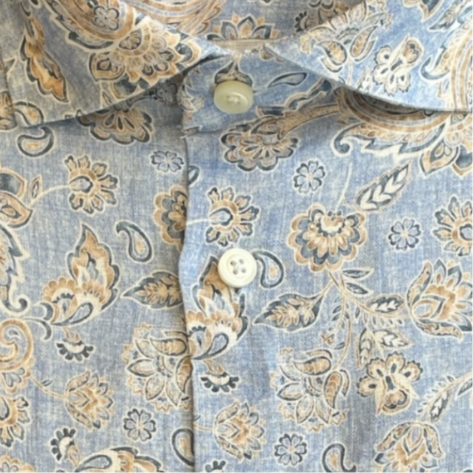 Camicie Indian Flowers Azzurro Chiaro