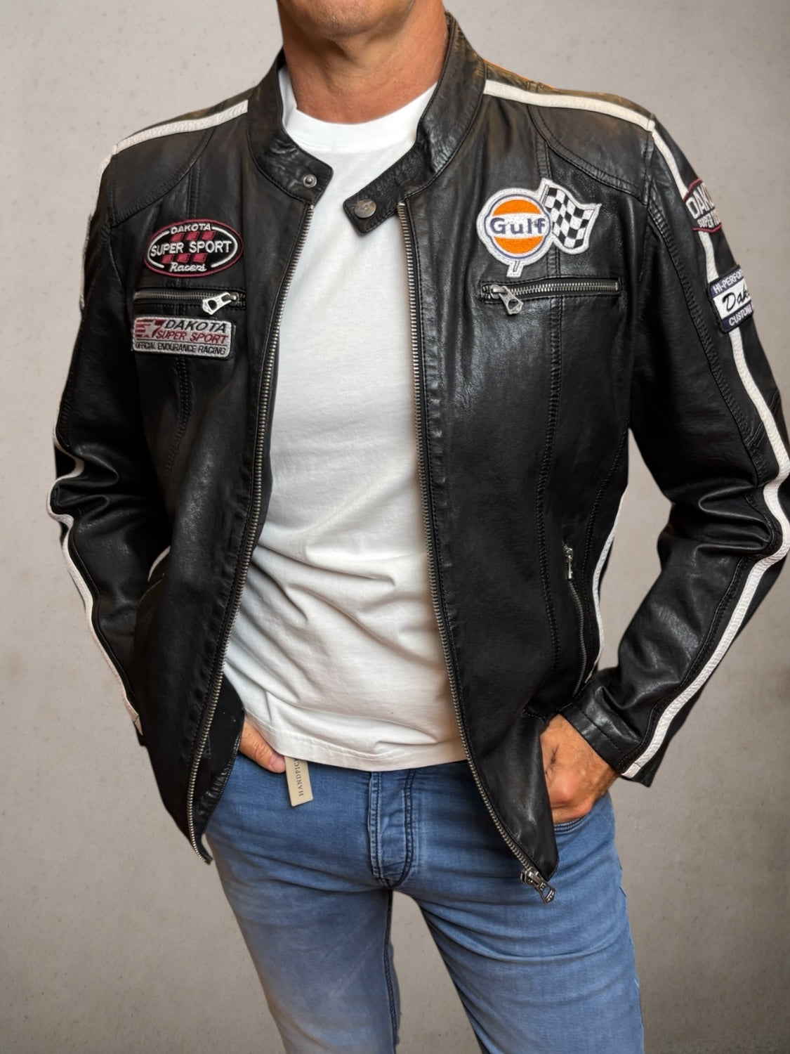 Black and Orange Biker