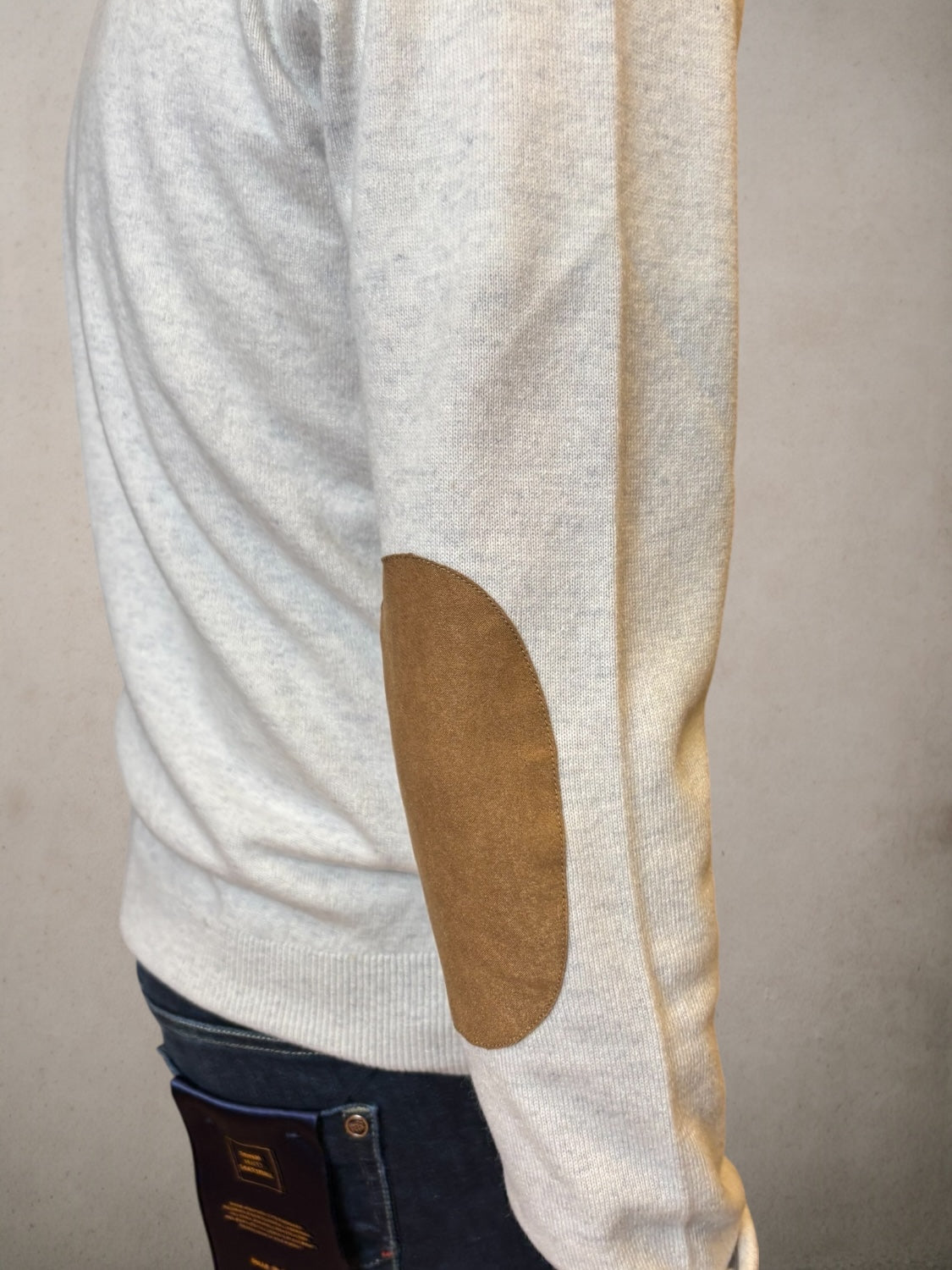 Lenny. Merino’s Light Grey  Cardigan Zip and Buttons