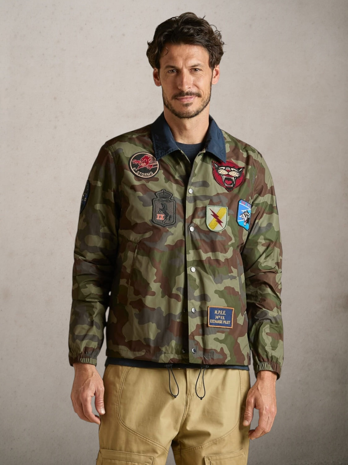Packable camouflage coach jacket - Vaturi