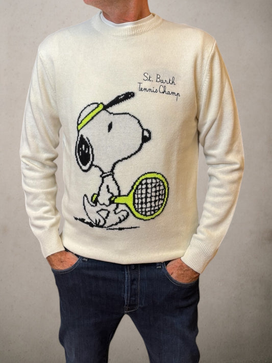 Milk Sweater Snoopy Tennis