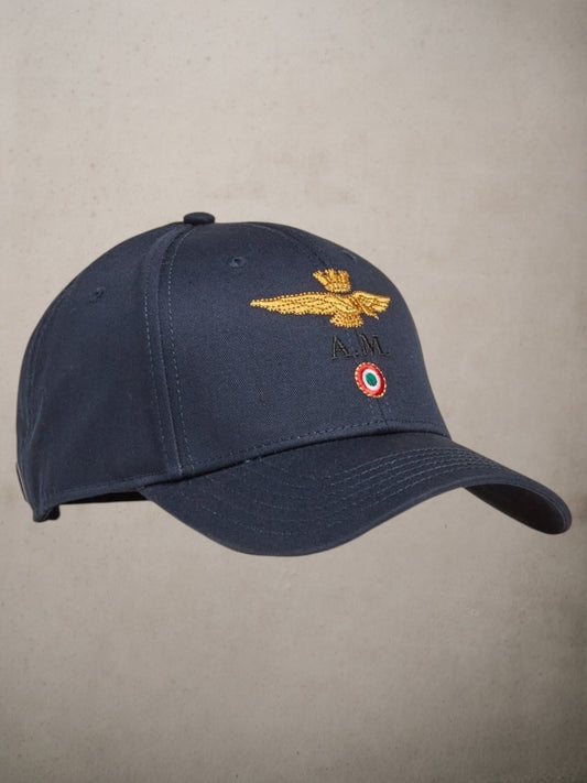 Navy  Cotton Hat Aquila Turrita