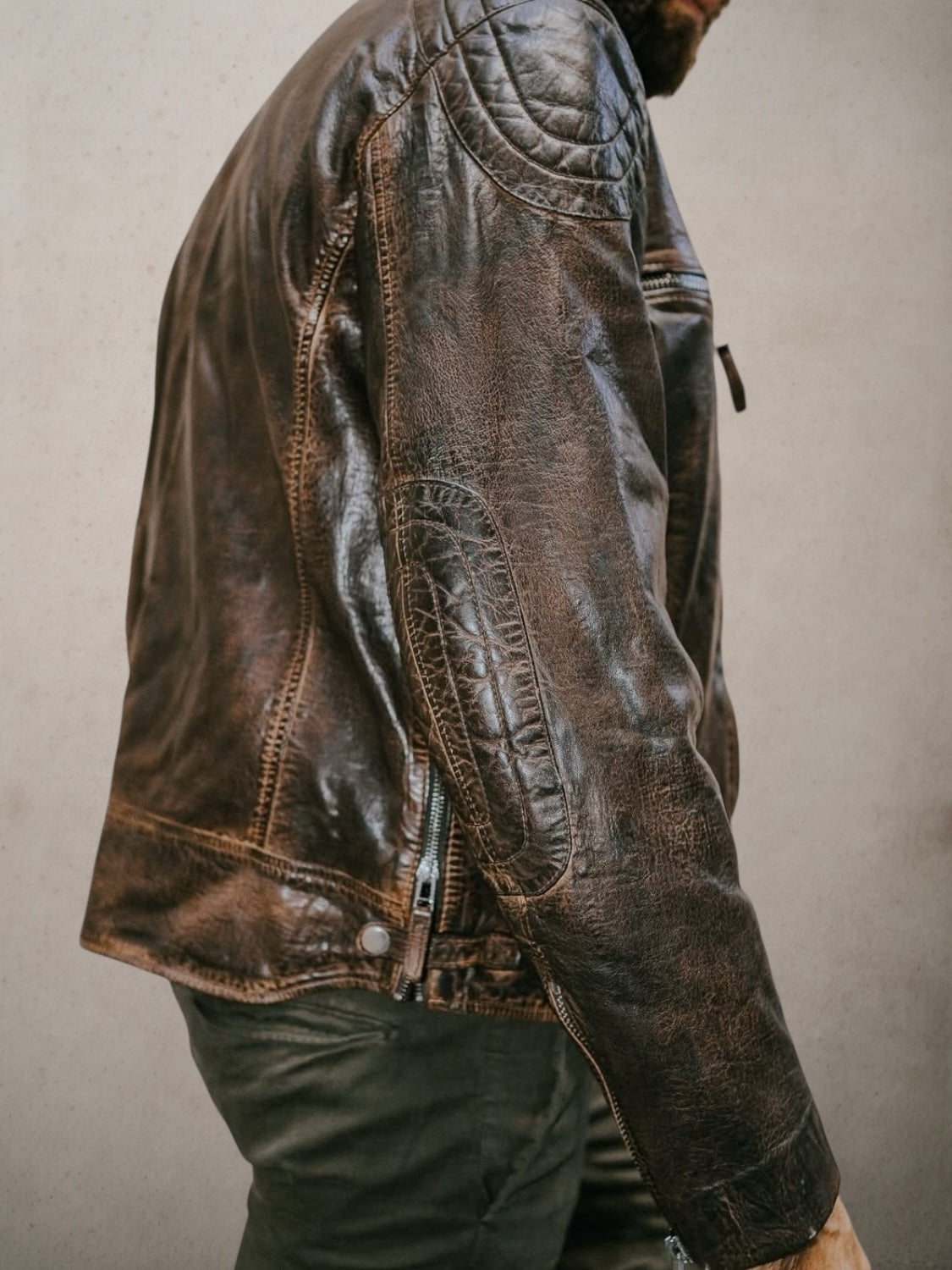 Bad Boy Brown leather Jacket