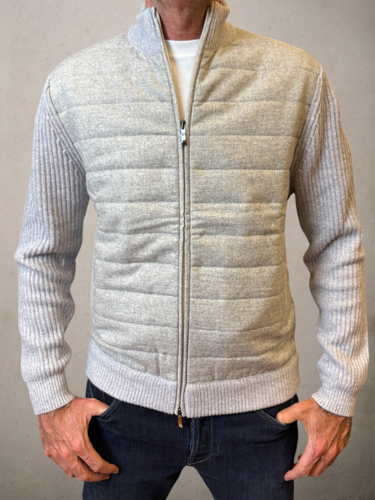 Knitted Jacket Light Grey
