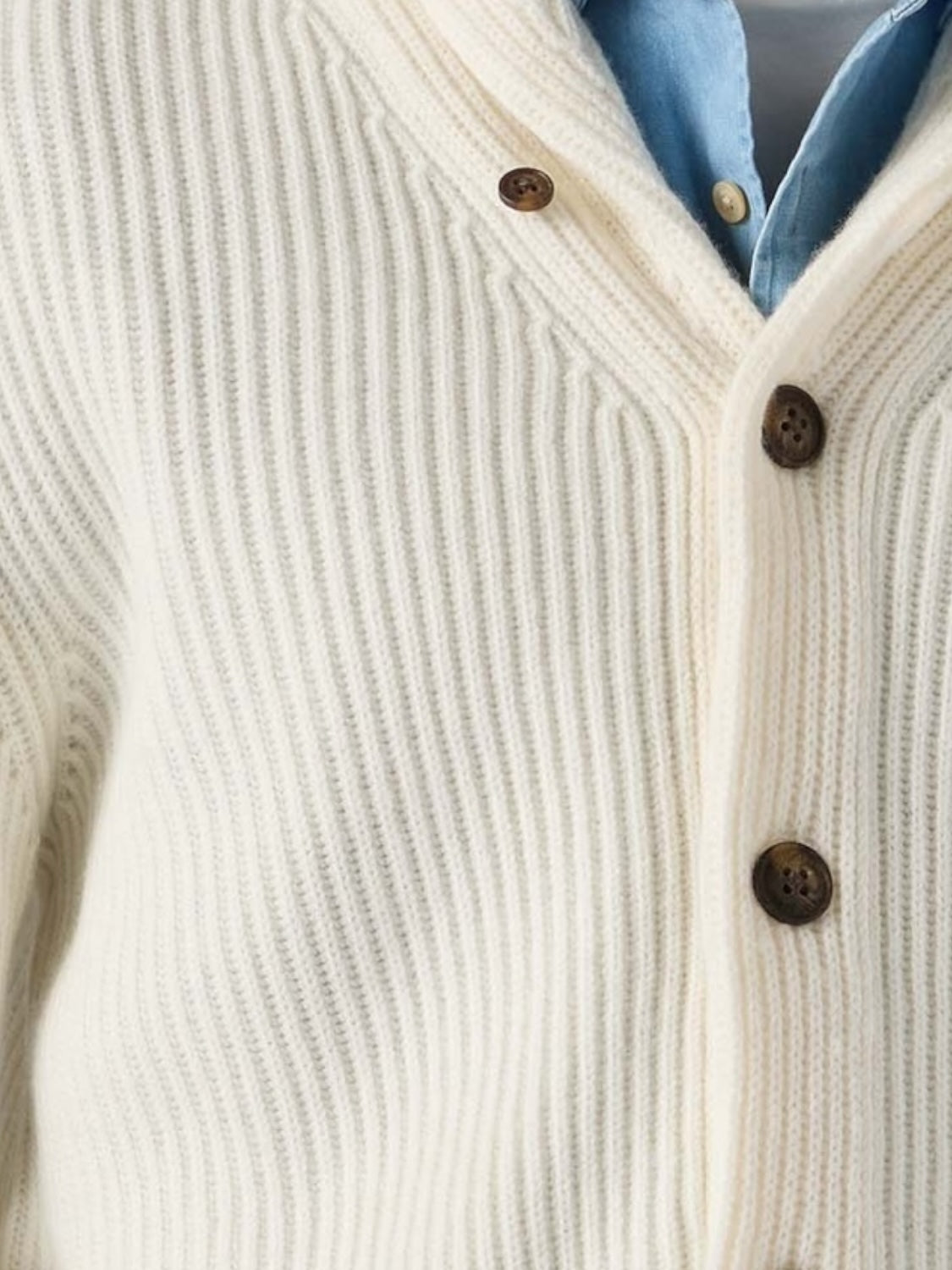 Cardigan Merino Wool White
