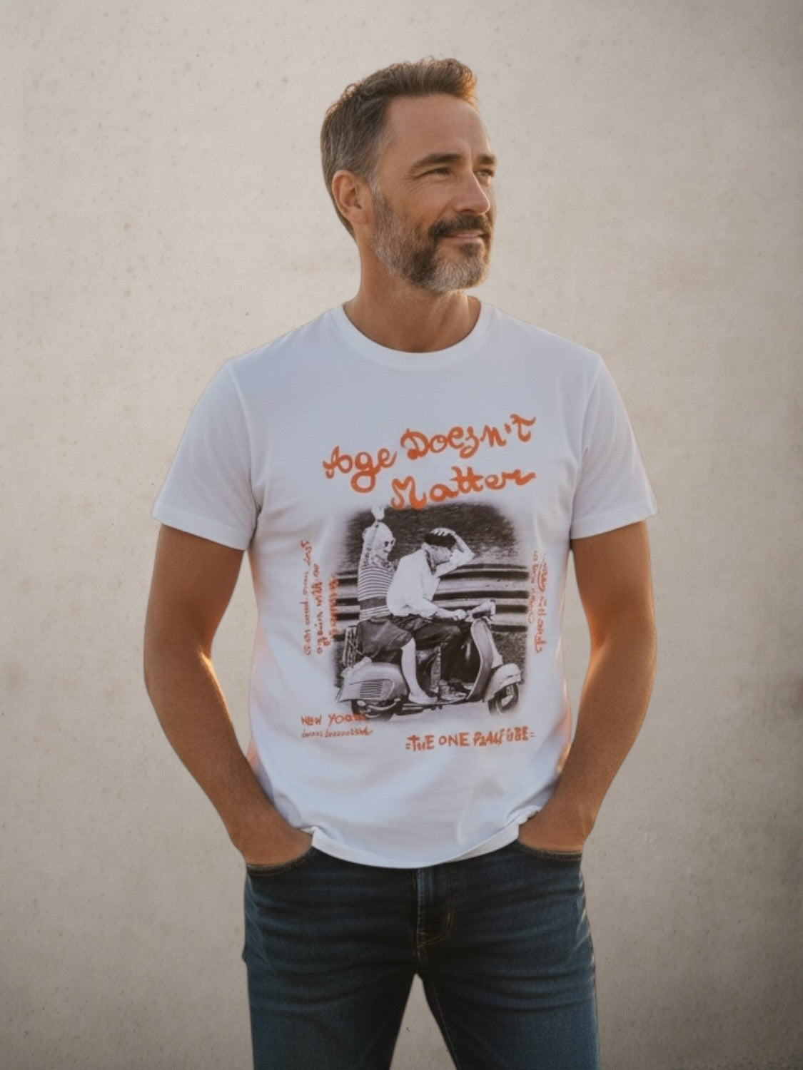 T-shirt Age Doesn't Matter White - Vaturi