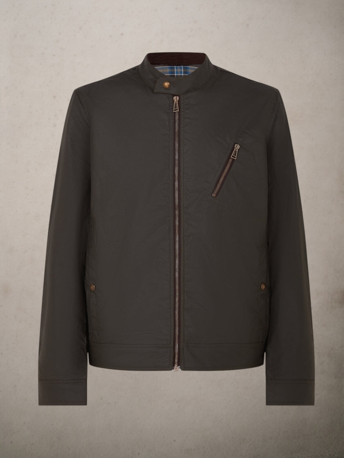 Sideline Jacket Waxed Cotton Olive Green