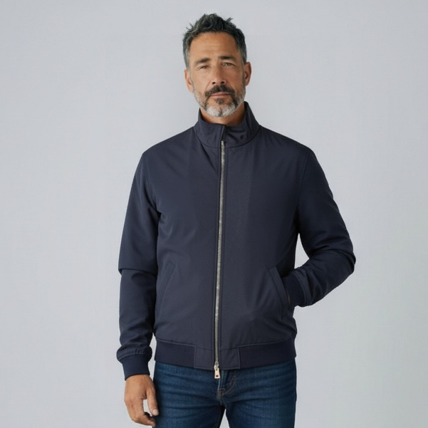 Tobia Brown Leather reversible Jacket
