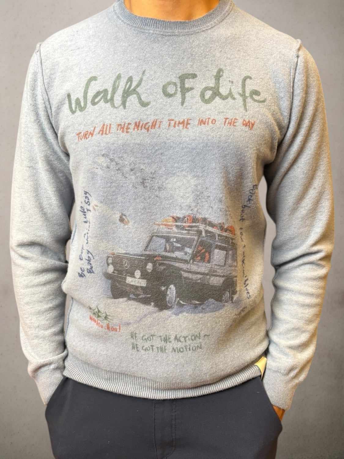 Sweater Light Blue Walk Of Life