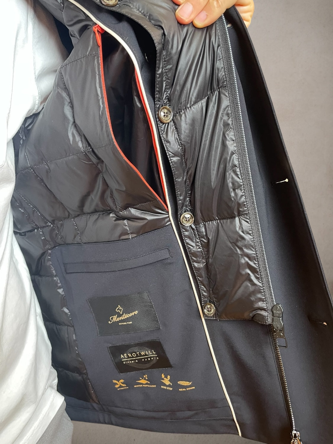 Double-breasted Jacket Padded With Light Down