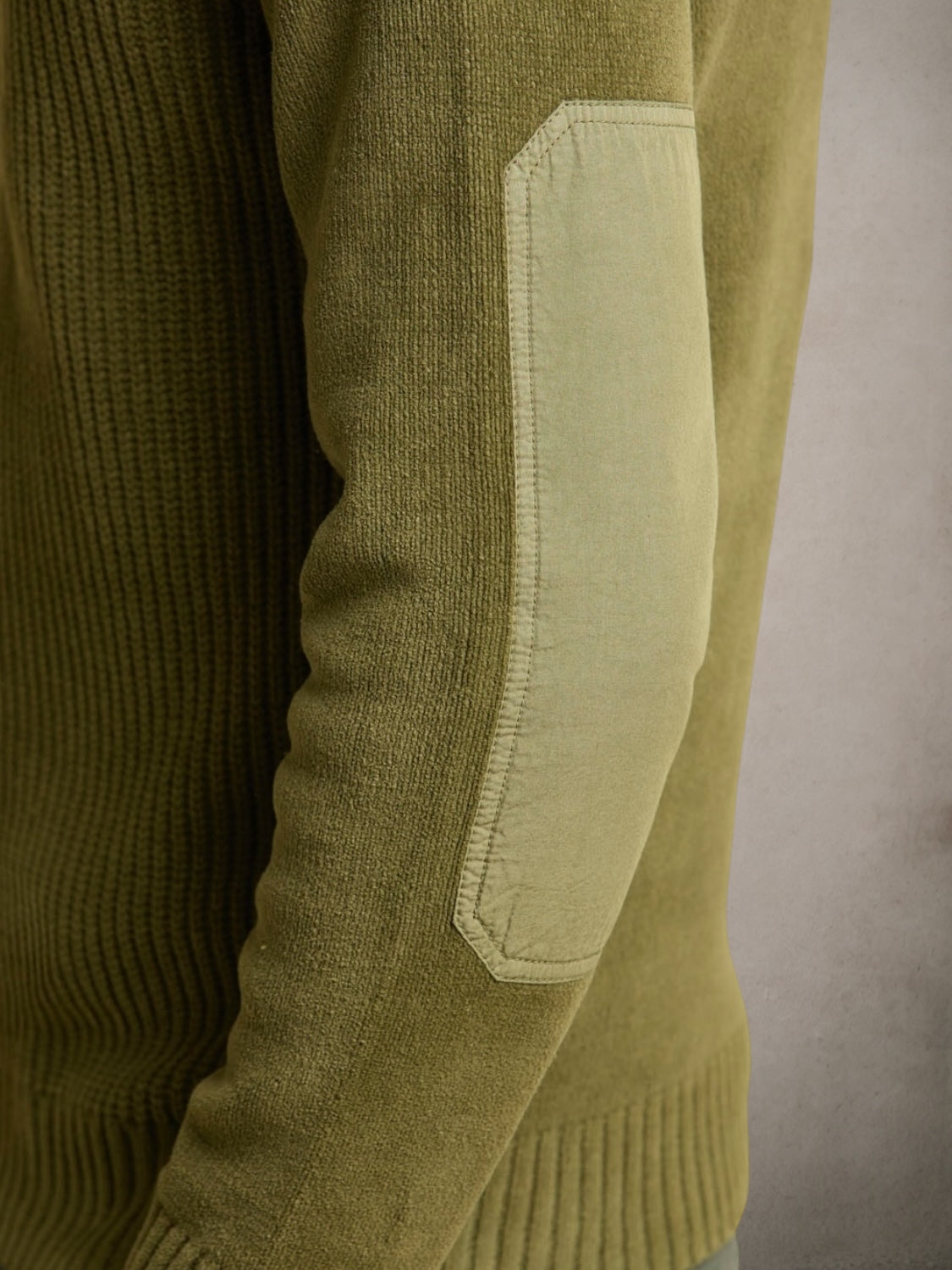 Shawl-collar sweater in cotton chenille