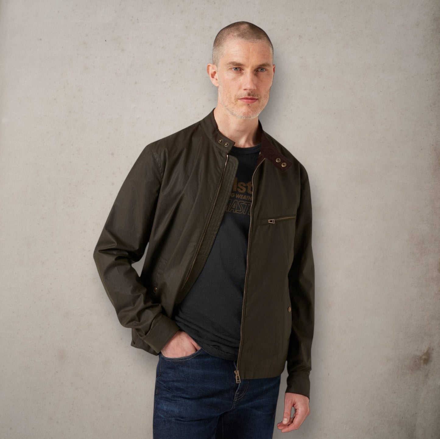 Walkham Jacket Waxed Cotton Olive Green