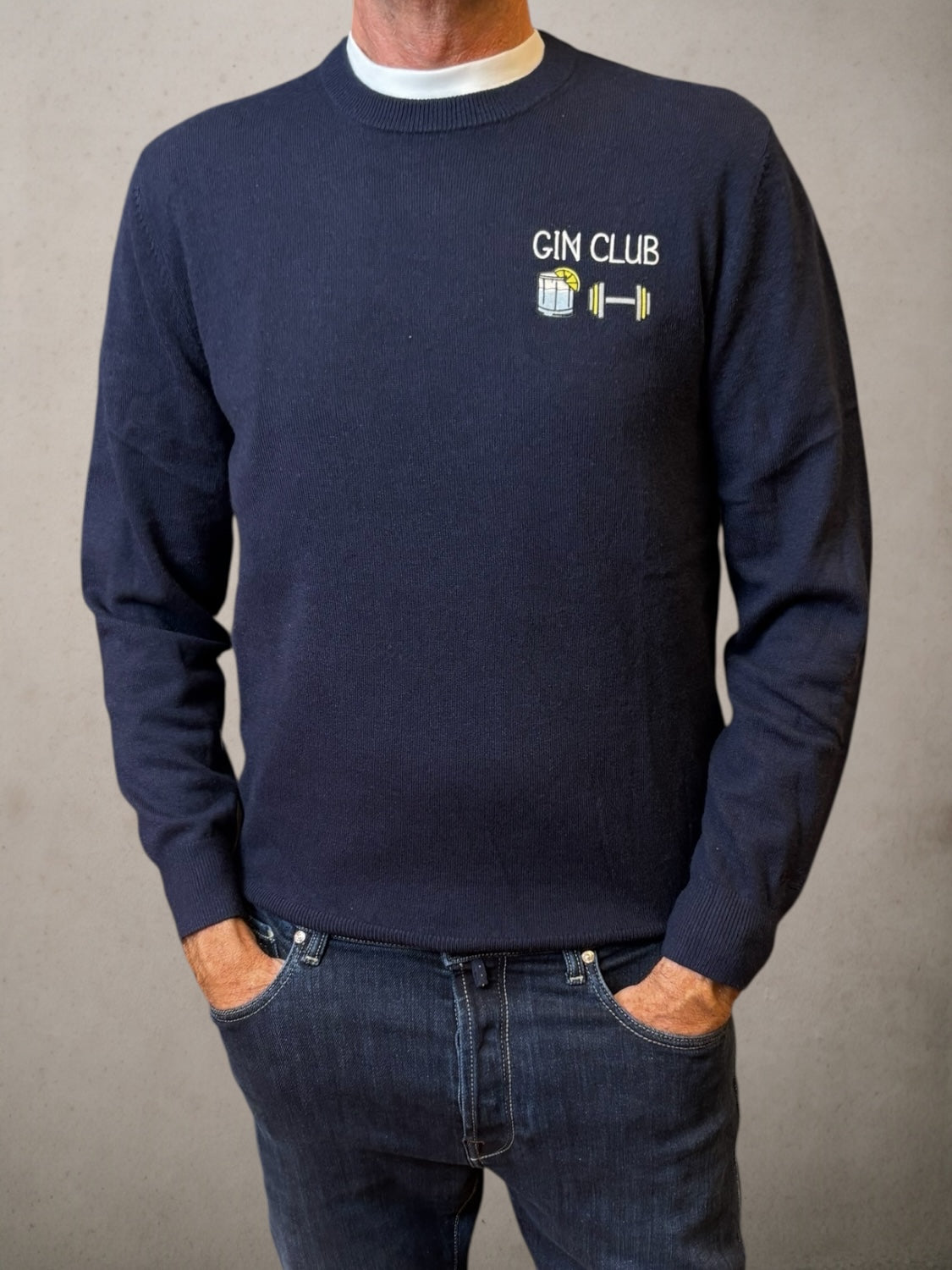 Crewneck Navy Gin Club Sweater