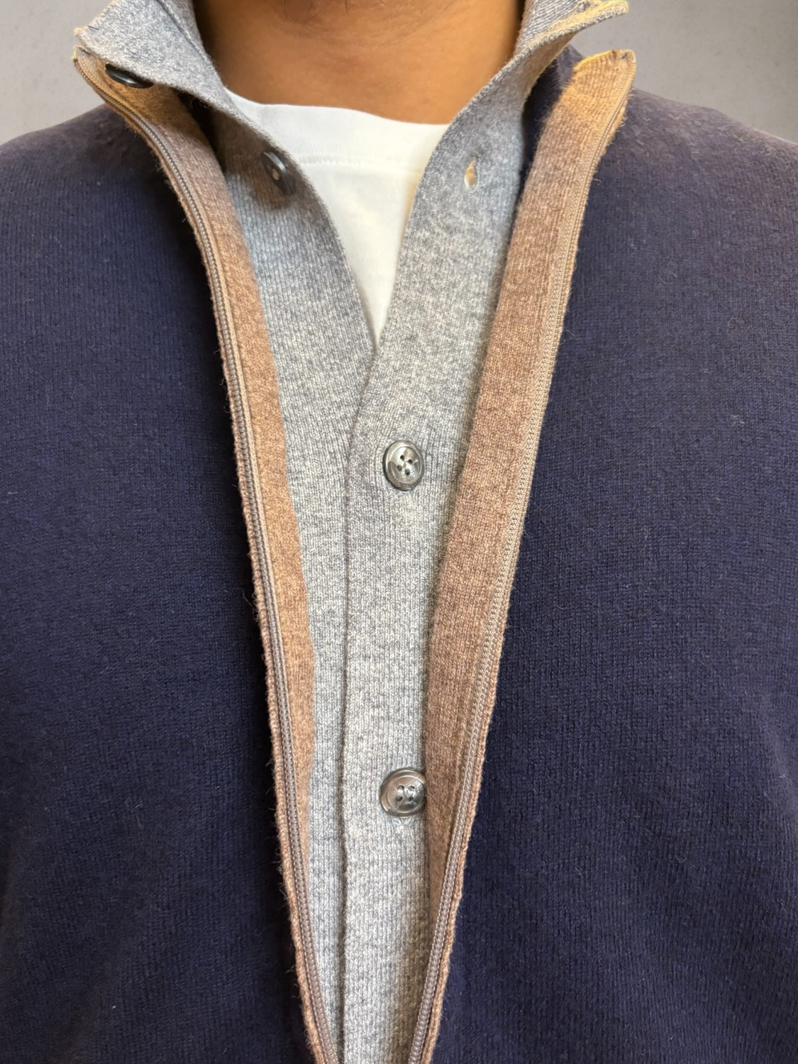 Lenny Merino’s Light Blue Cardigan Zip and Bottoms
