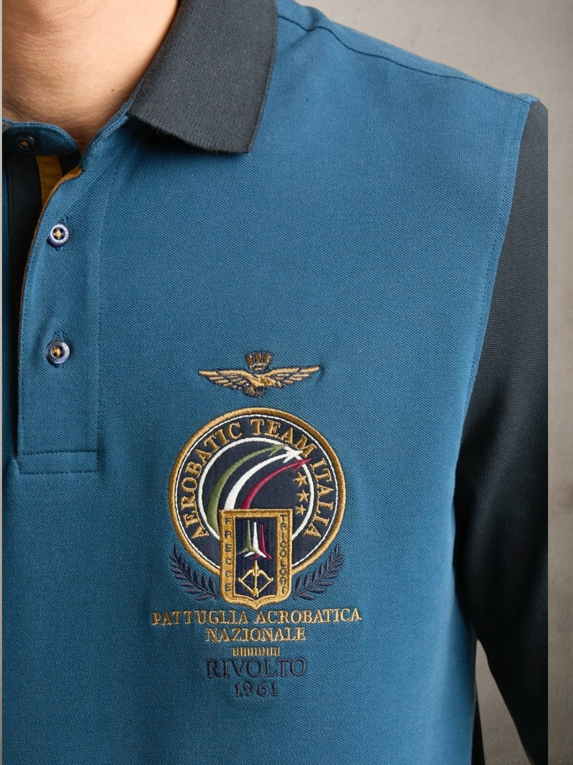 313 Embroidered Frecce Tricolori Navy polo shirt