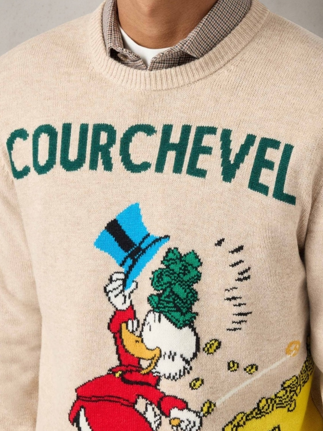 Crewneck Beige Scrooge Courchevel Sweater