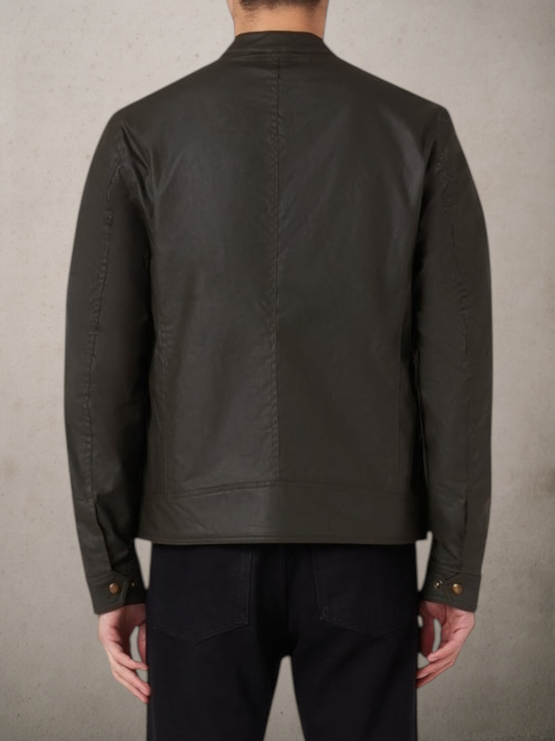 Sideline Jacket Waxed Cotton Olive Green
