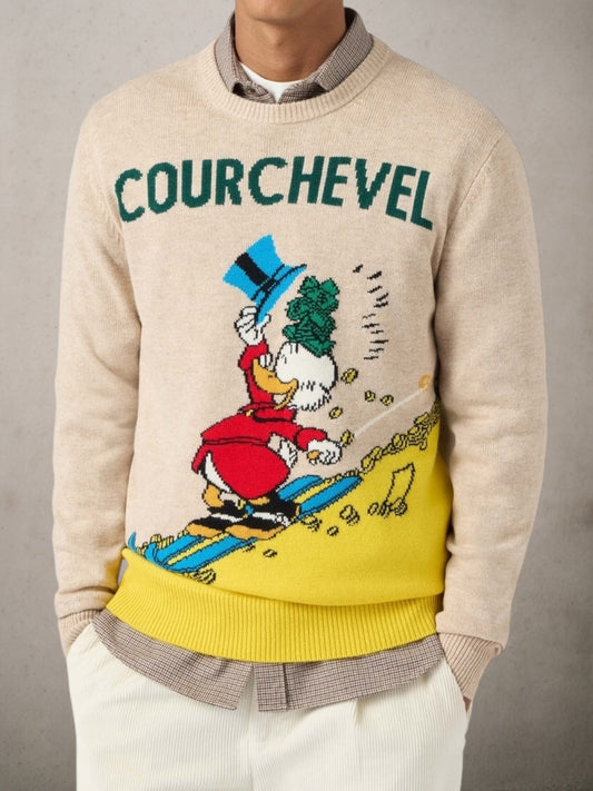 Crewneck Beige Scrooge Courchevel Sweater