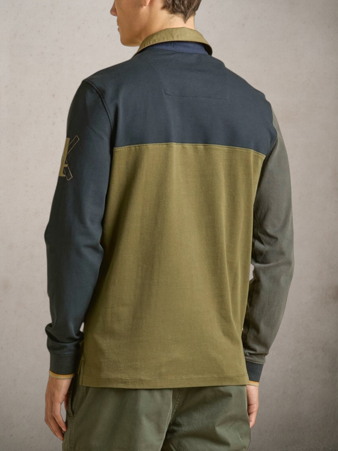 Color-block polo shirt in piqué