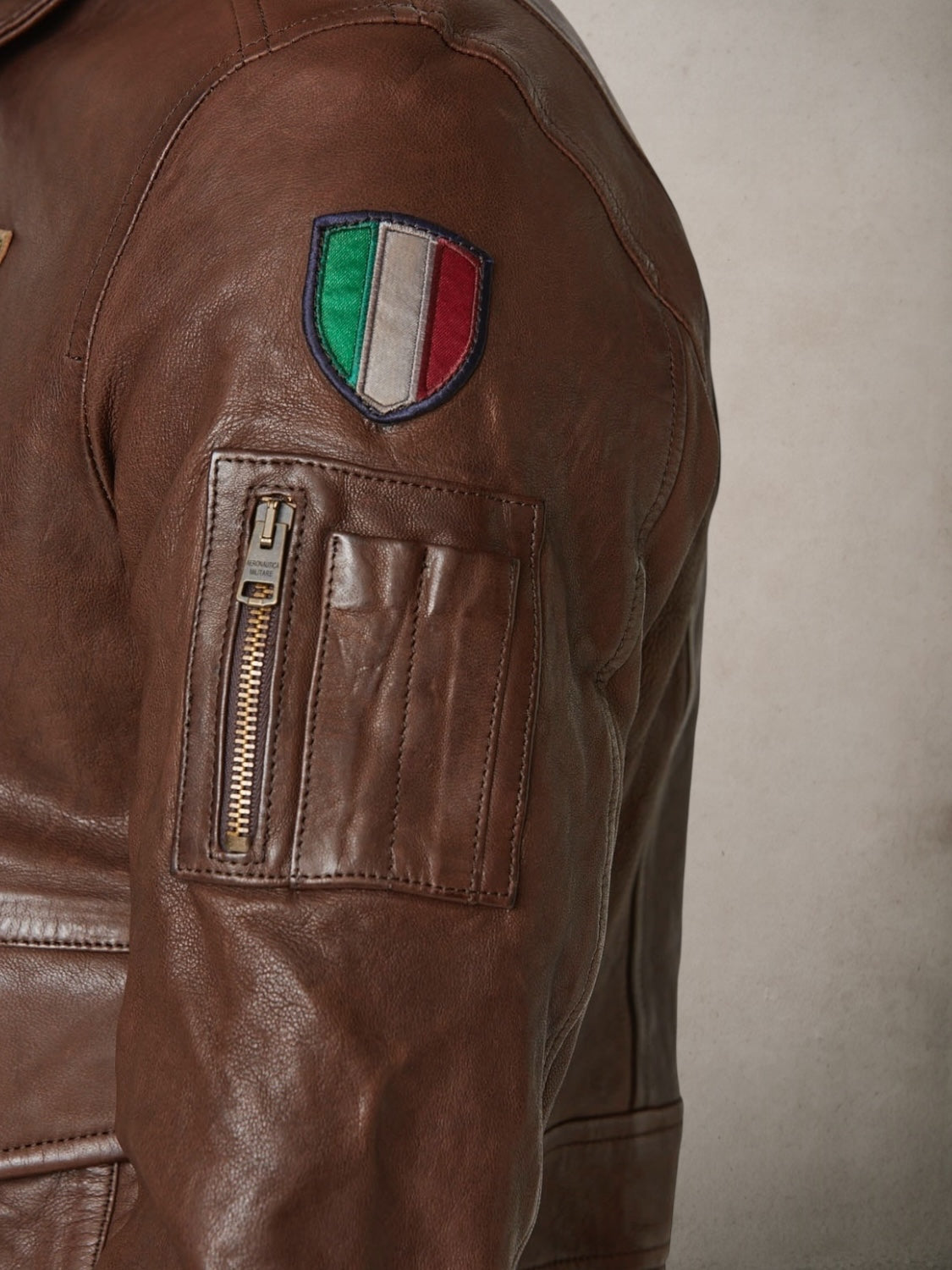 Pilot Jacket in Pelle Lux