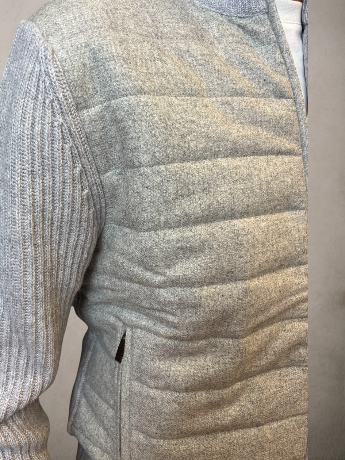 Knitted Jacket Light Grey