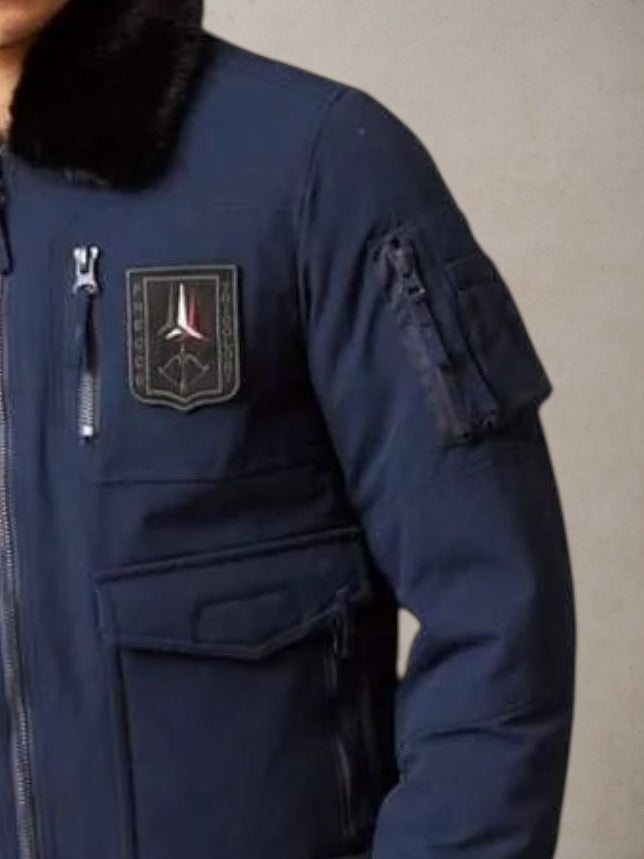 Pilot Jacket With Removable Collar