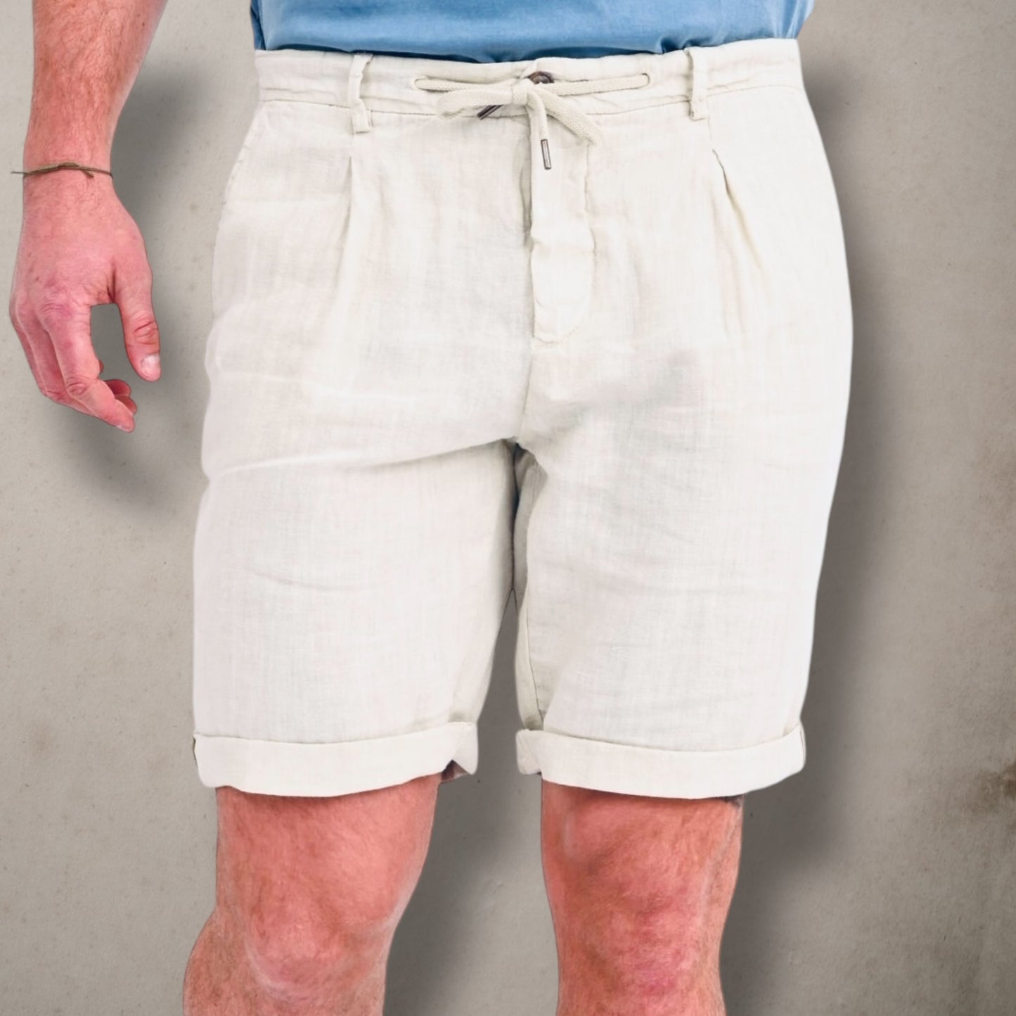 Bermuda Short Linen Milk - Vaturi