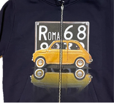 Sweatshirt Zip 500 Targa  Roma 68 Navy - Vaturi