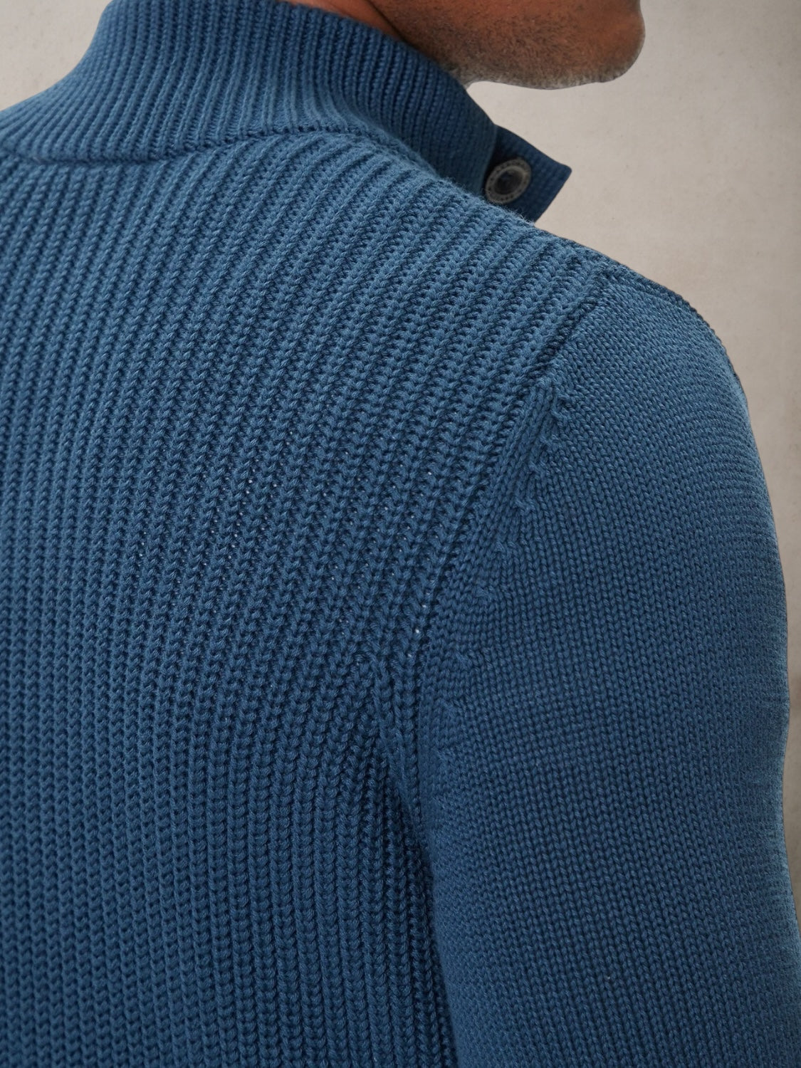High-neck Sweater With Buttons Titan Avio