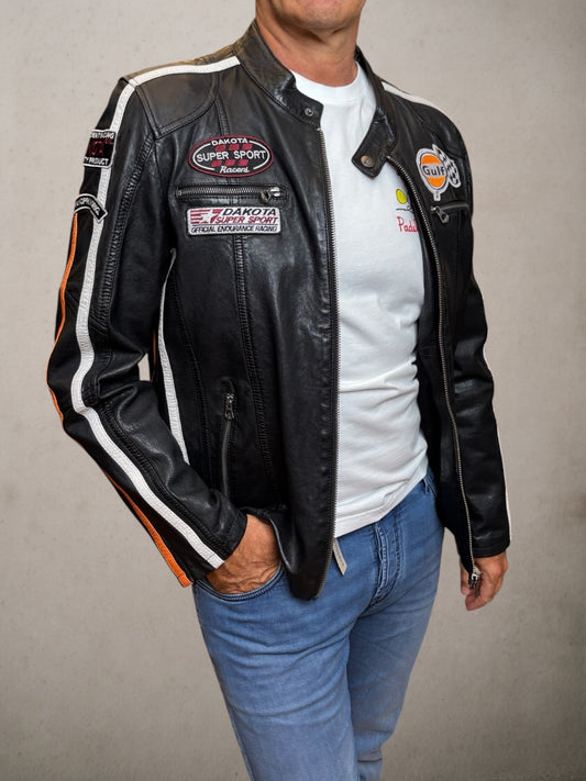 Black and Orange Biker