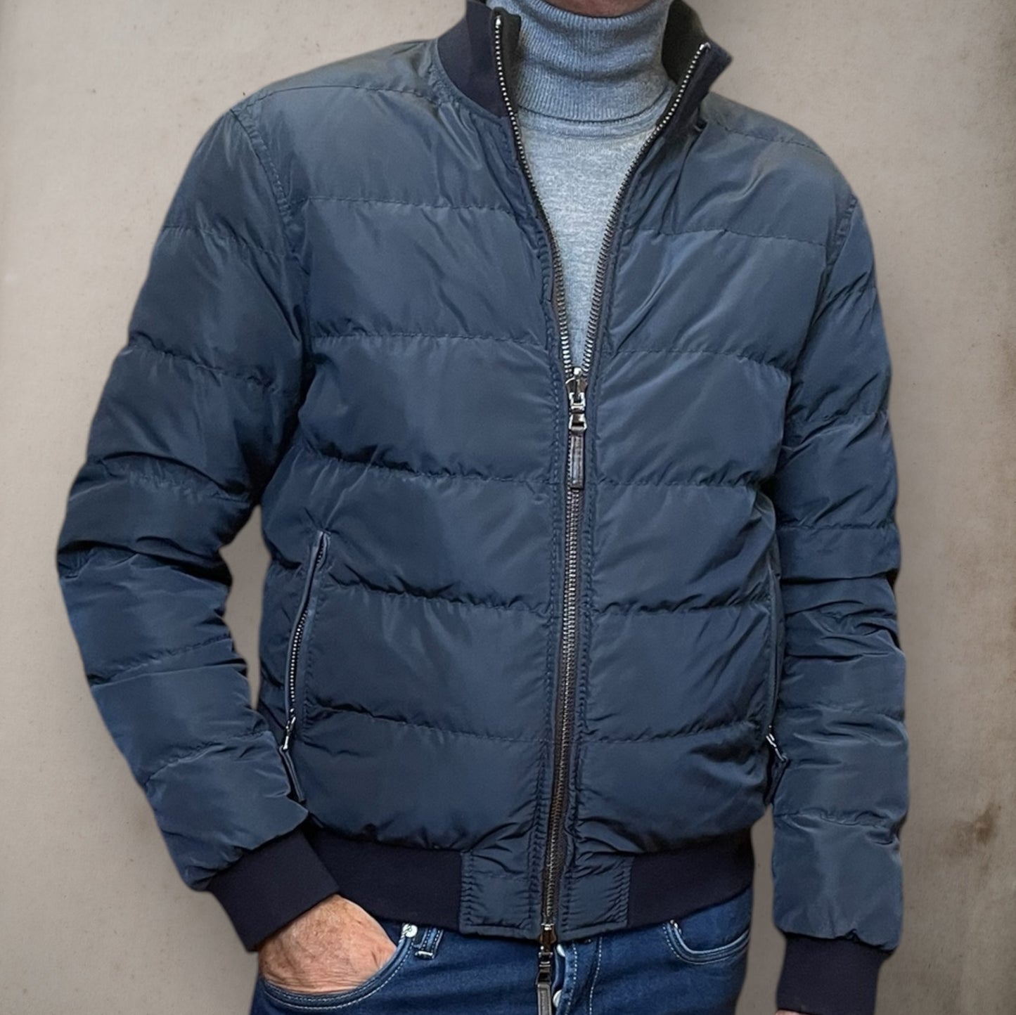Derek Brown Leather Reversible Jacket