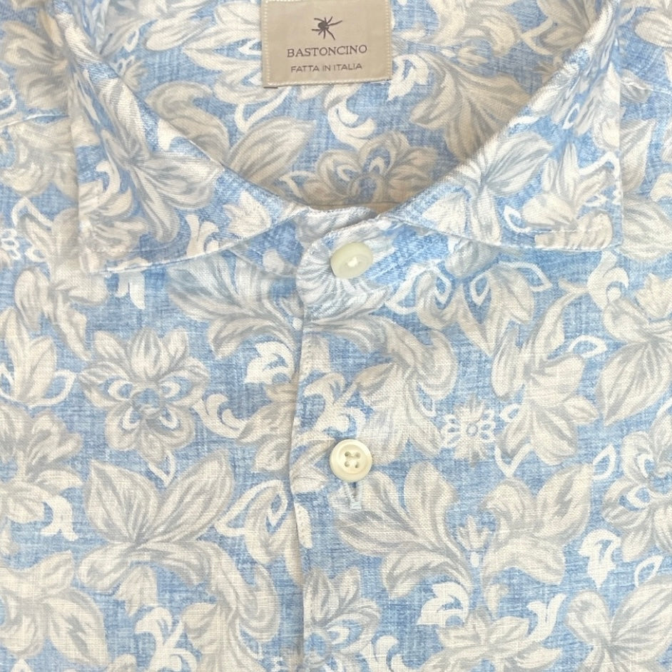 Cotton Shirt Samir Light Nav - Vaturi