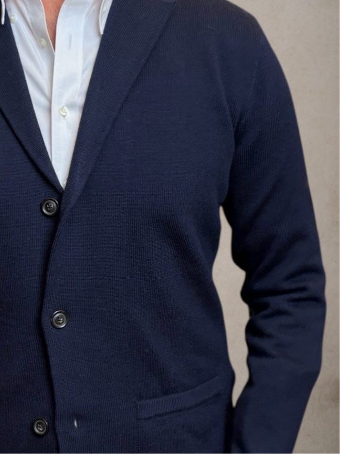 Ron Cardigan Jacket  Navy