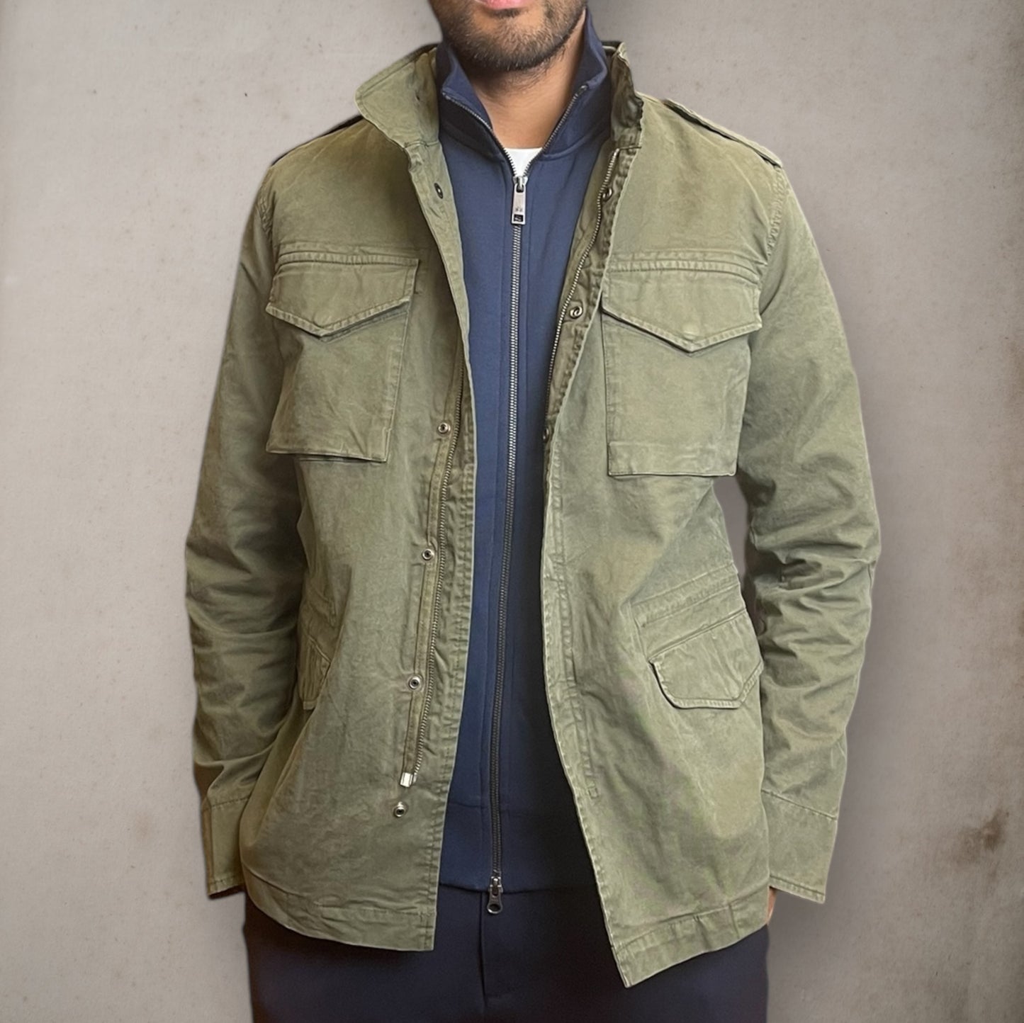 Cotton Field Jacket Green - Vaturi