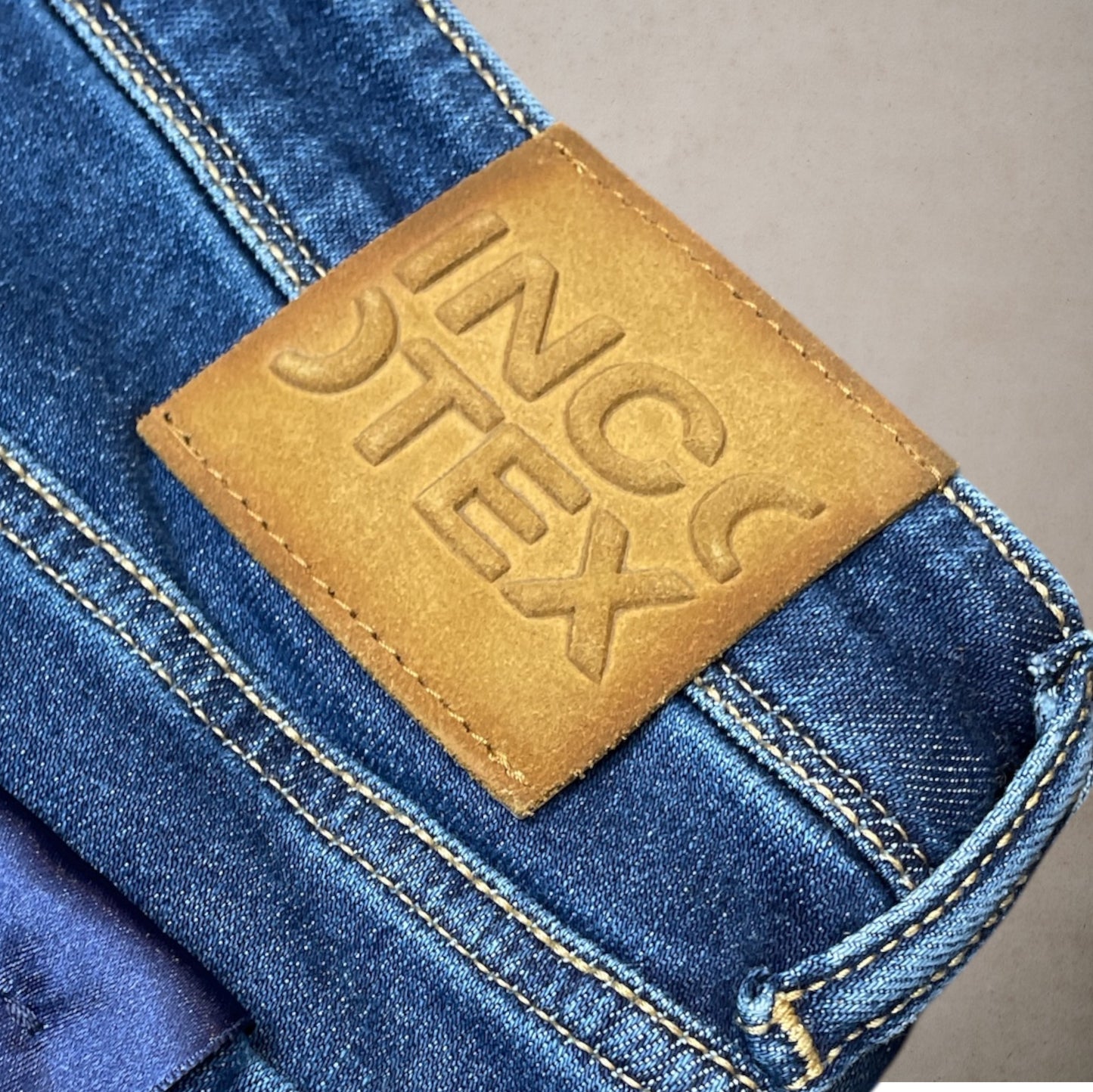 Jeans Incotex  Medium  Navy  Cognac   Label