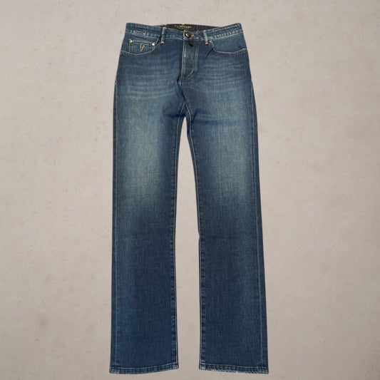 Handpicked Medium  Light Navy Orvieto Pony Label Jeans