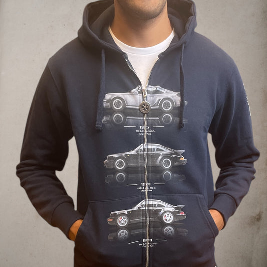 Sweatshirt  Zip  Carrera Turbo navy - Vaturi