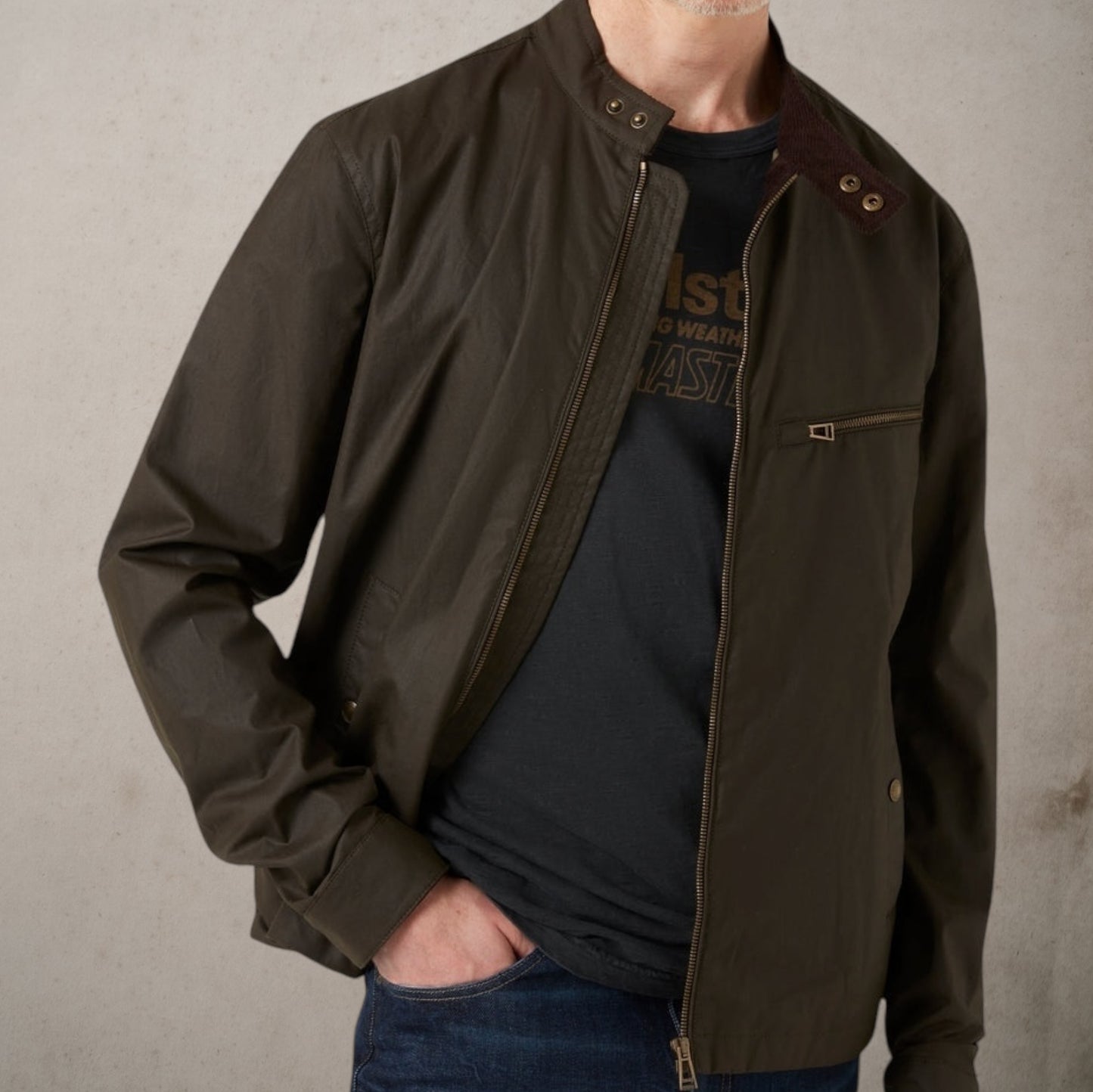 Walkham Jacket Waxed Cotton Olive Green