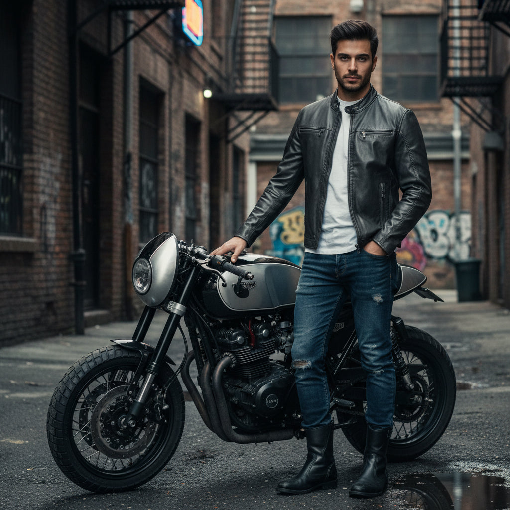 Biker Dan Brown Leather Jacket