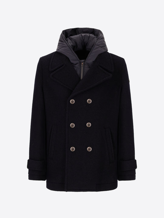 Double-breasted Wool Piquet Navy
