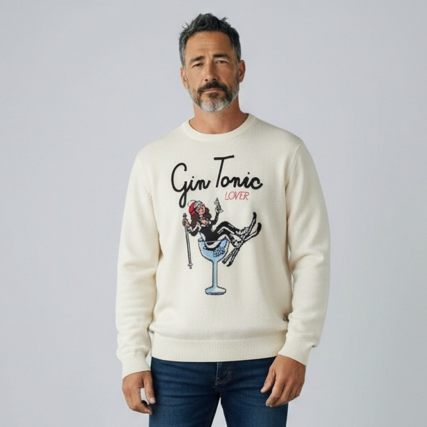 Crewneck Milk Gin Girl Glass - Vaturi