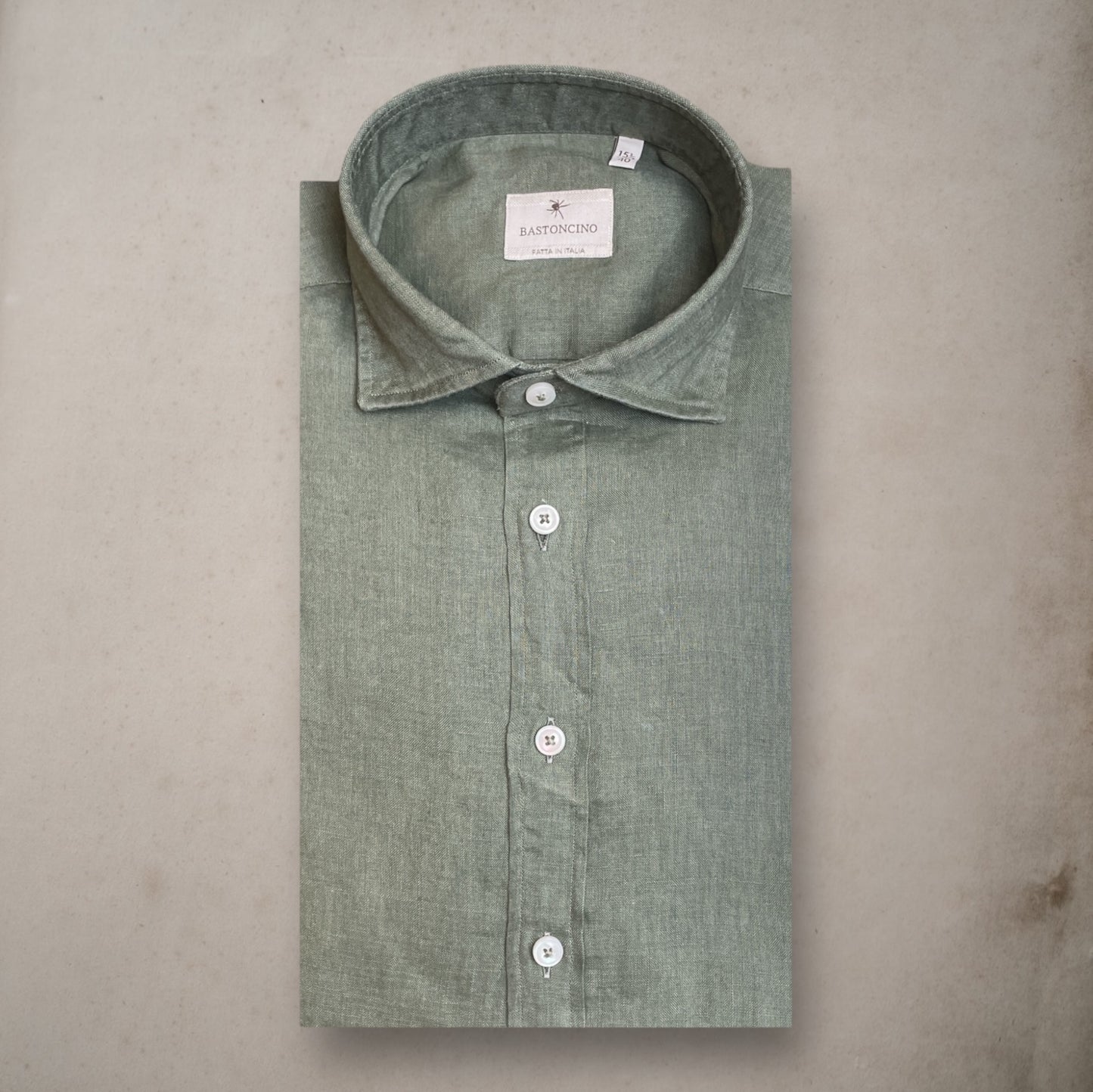 Shirt Green LInen - Vaturi